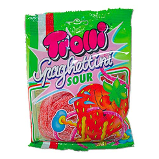 Trolli Spaghetti Mansikka - 100 grammaa