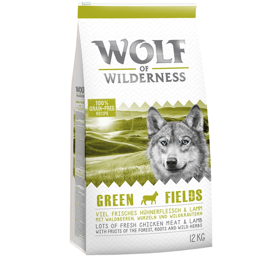 Wolf of Wilderness Green Fields - lammas - 12 kg
