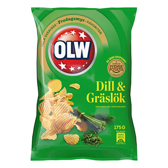 OLW Tilli & Ruohosipuli Chips - 175 grammaa