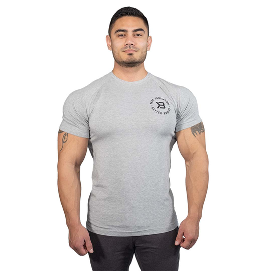 Better Bodies Gym Tapered Tee Light Grey Melange M