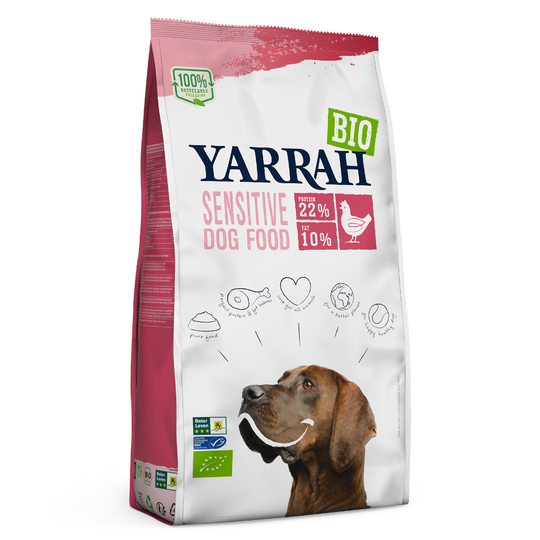 Yarrah Bio -koiranruoka erikoishintaan! - Bio Sensitive Organic Chicken & Organic Rice (10 kg)