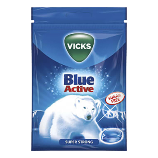 Vicks Blue Sokeriton Pussi - 72 g