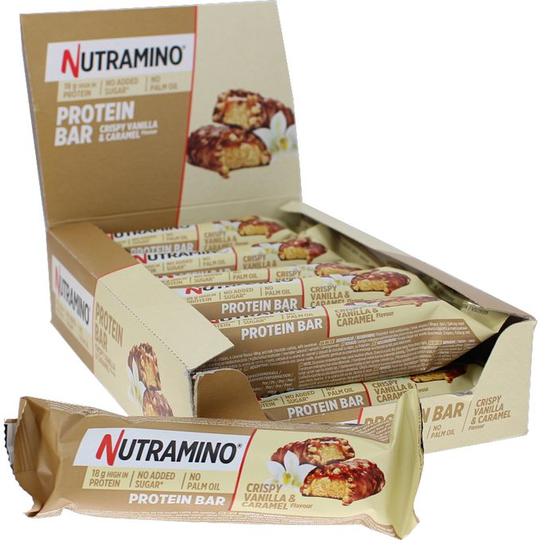 Nutramino Crispy Vanilla & Caramel Proteiinipatukka 12-pack