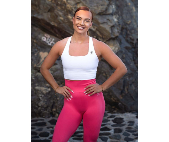 M-NUTRITION Sports Wear Seamless Butt Booster tights, Berry Pink