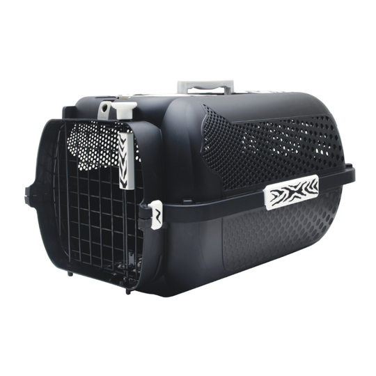 Catit White Tiger Voyageur Black -kuljetuslaatikko - L 38 x S 57 x K 31 cm