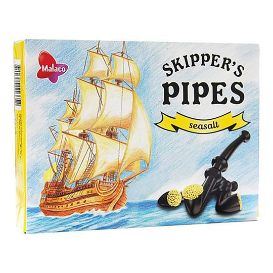 Skipper's Pipes Lakritsipiiput Seasalt - 20-pakkaus