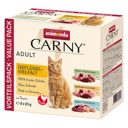 Animonda Carny Pouch 24 x 85 g - siipikarjalajitelma (3 makua)