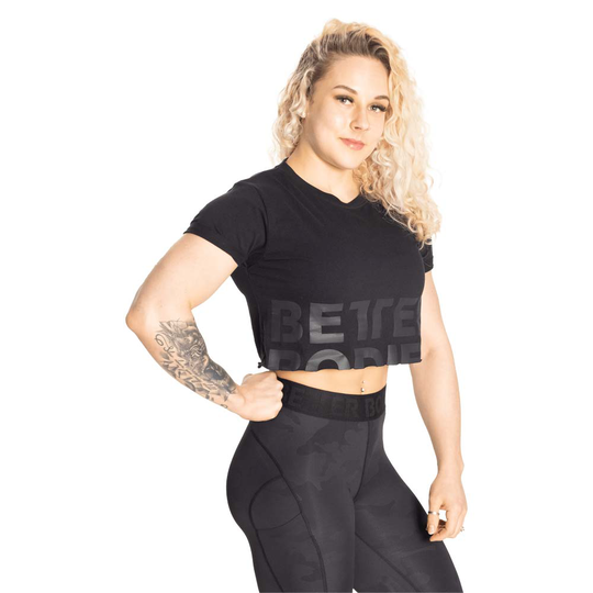 Better Bodies Astoria Cropped Tee Black M
