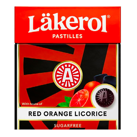 Läkerol Red Orange Licorice - 25 grammaa