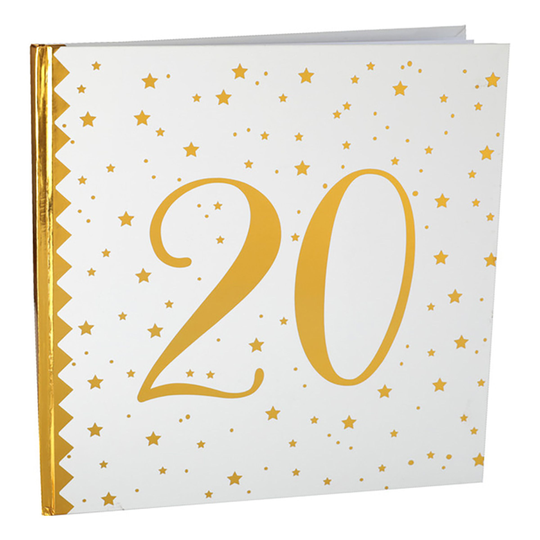 Muistikirja Numero Valkoinen/Kulta - Numero 20