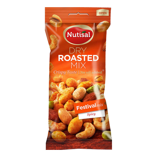 Nutisal Paahdetut Mausteiset Mantelit Pussissa - 60 grammaa