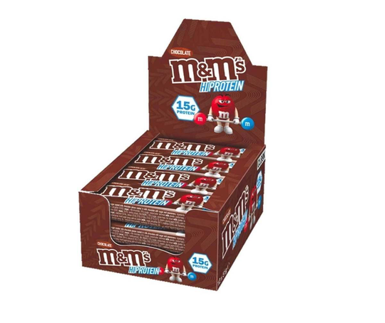 12 kpl M&M's Hi Protein Bar, Chocolate (51 g)