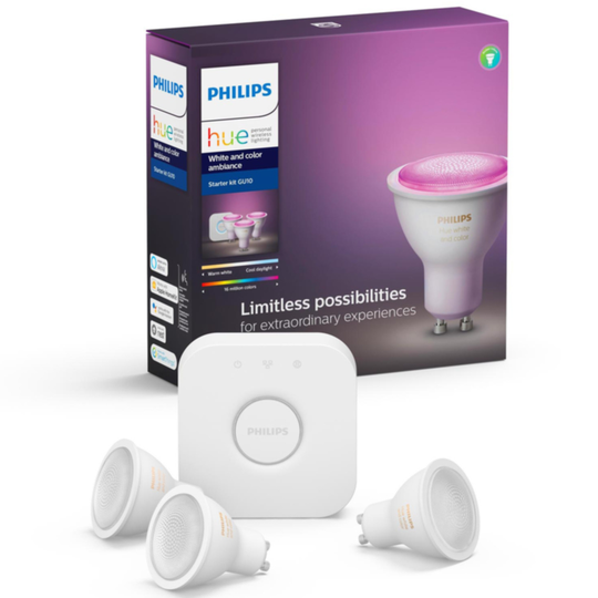 Philips Philips Hue Startkit White/Colour 3x GU10 + silta 50862600 Replace: N/A