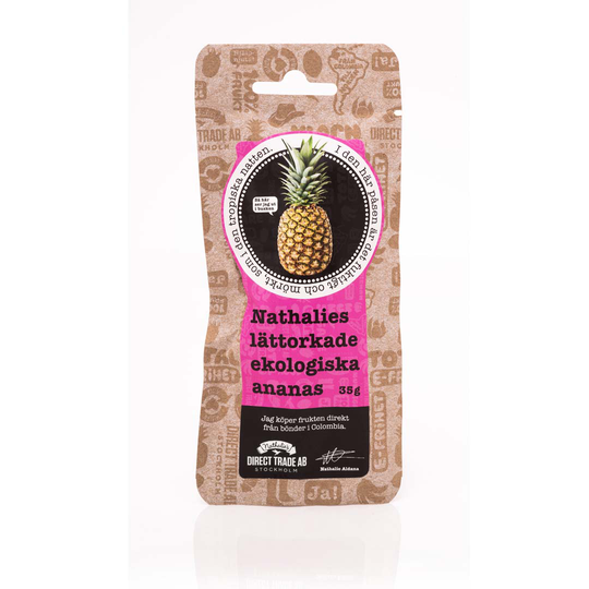 Nathalie's Lättorkade Eko Frukt 35 G Ananas