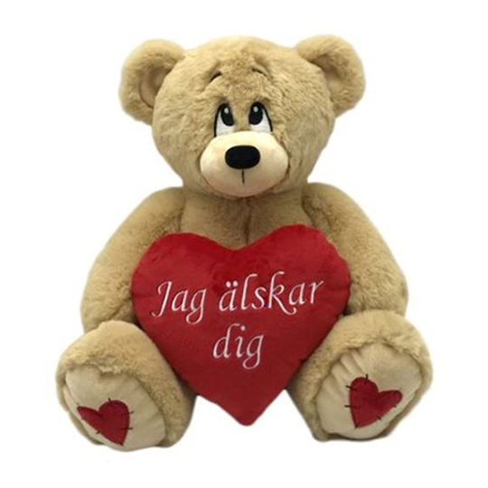 Ruskea Nalle Jag Älskar Dig Sydämellä - 30 cm