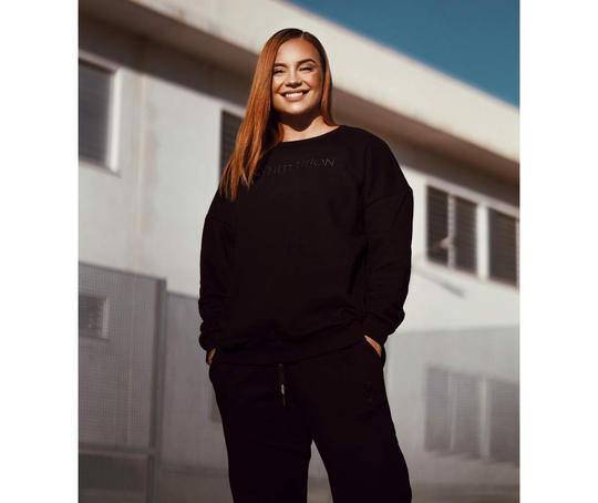 M-NUTRITION Sports Wear Comfy Sweatshirt, Deep Black