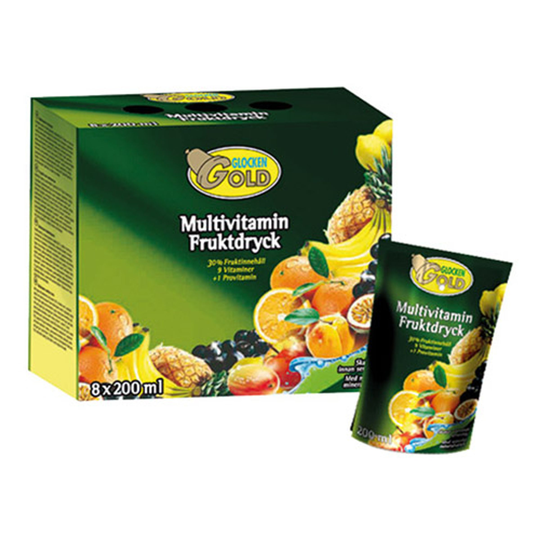 Glocken Gold Multivitamin Fruktdryck - 8-pakkaus