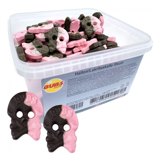 Bubs Skalle Hallon/Lakrits Skum Suurpakkaus - 2,8 kg