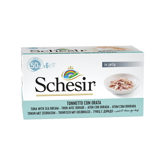 Schesir Small -säästöpakkaus 24 x 50 g - tonnikala & kultaotsa-ahven