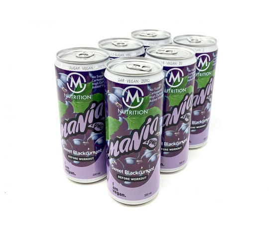 M-NUTRITION Mania Before Workout, Sweet Blackcurrant 6-Pack