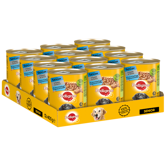 20 + 4 kaupan päälle! 24 x 400 g Pedigree Classic -koiranruoka - Senior: lammas & siipikarja