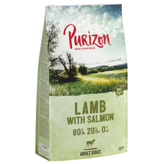 Purizon-säästöpakkaus 2 x 12 kg - Lamb & Salmon Adult