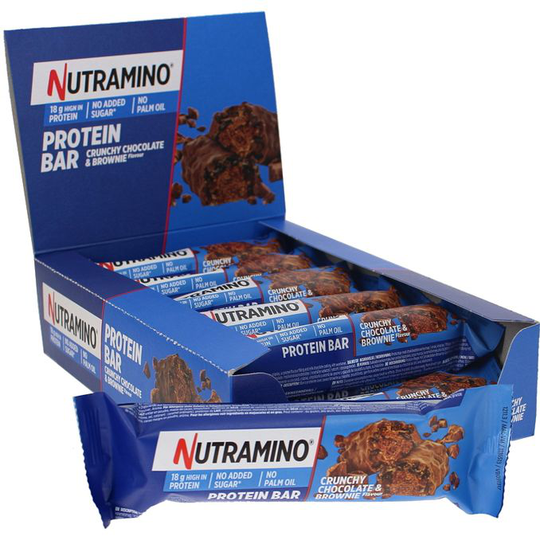 Nutramino Crunchy Chocolate & Brownie Proteiinipatukka 12-pack