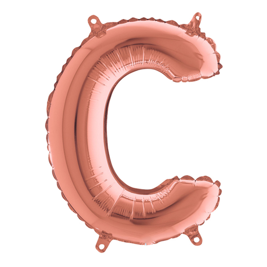 Kirjainilmapallo Mini Ruusukulta - C-kirjain
