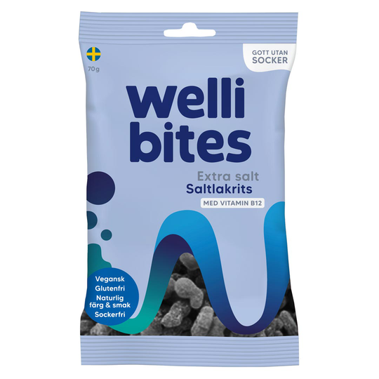 Wellibites Candy 70 G Extra Salt Saltlakrits