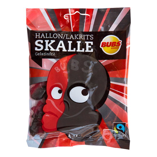 Hallonlakrits Skallar - 16-pakkaus