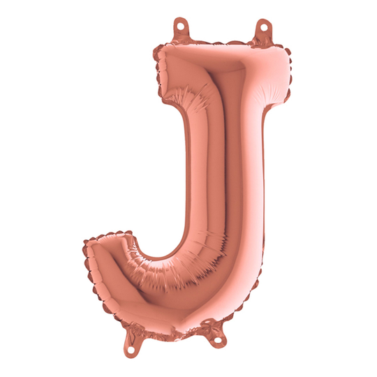 Kirjainilmapallo Mini Ruusukulta - J-kirjain