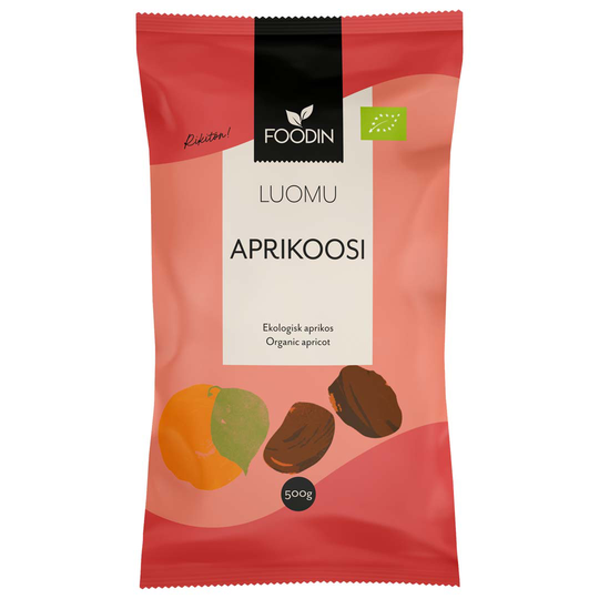 Foodin Organic Apricots Raw 500 G