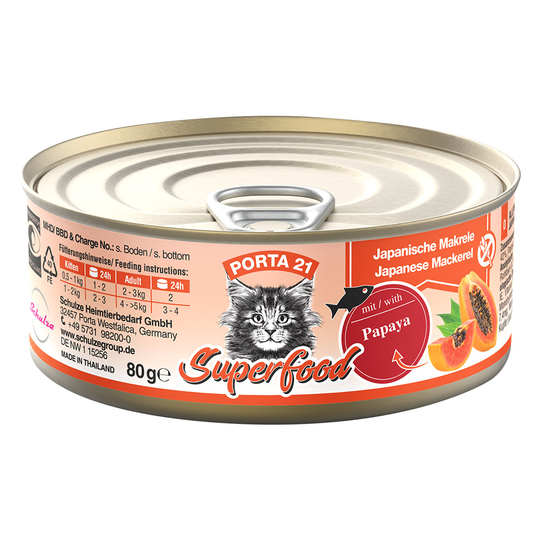 Porta 21 Superfood 6 x 80 g - makrillia ja papaijaa