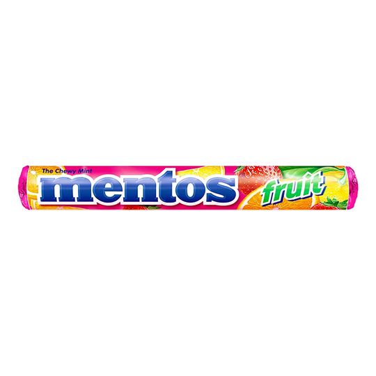 Mentos Rulla Hedelmä - 38 grammaa