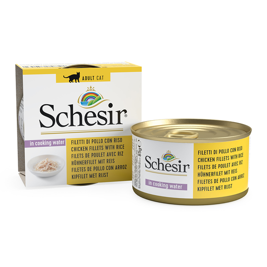 Schesir Natural with Rice 6 x 85 g - kanafile & riisi