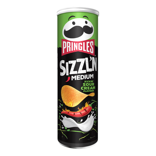 Pringles Sizzl'n Kickin Sourcream - 180 grammaa