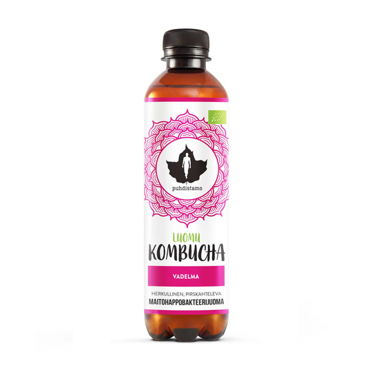 Puhdistamo Luomu Kombucha 370ml Vadelma