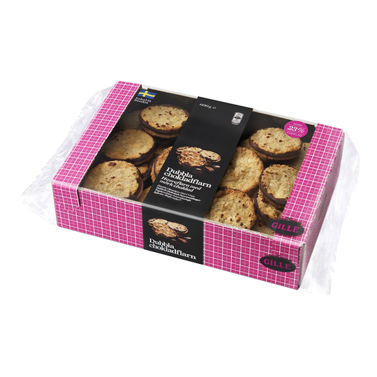 Gille Dubbla Chokladflarn Perhepakkaus - 600 grammaa
