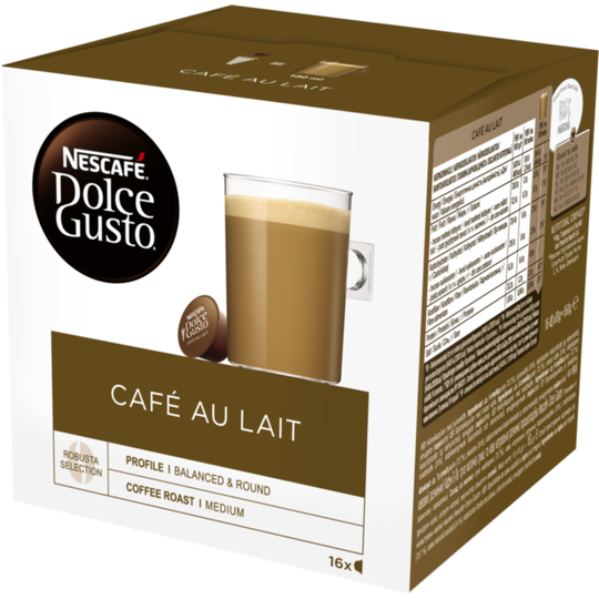 Dolce gusto Nescafe Dolce Gusto Café Au Lait kahvikapselit, 16 annosta 7613033174667 Replace: N/A
