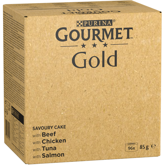 Gourmet Gold Ragout -jumbopakkaus 96 x 85 g - nauta, kana, tonnikala, lohi