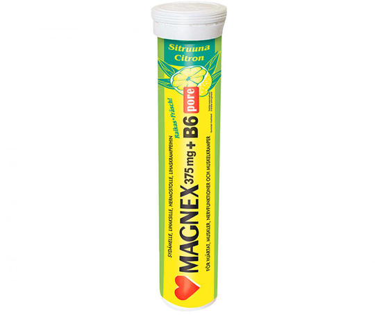 Magnex 375 mg + B6-vitamiini Pore, 20 tabl.