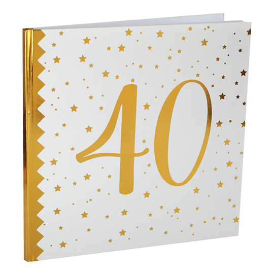 Muistikirja Numero Valkoinen/Kulta - Numero 40