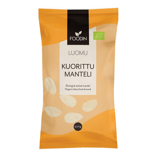 Foodin Almond Organic Blanched 500 G