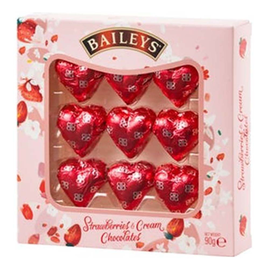 Baileys Strawberries & Cream Suklaasydämet - 90 g