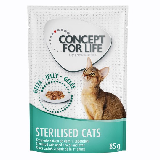 Concept for Life -säästöpakkaus 48 x 85 g - Sterilised Cats in Jelly