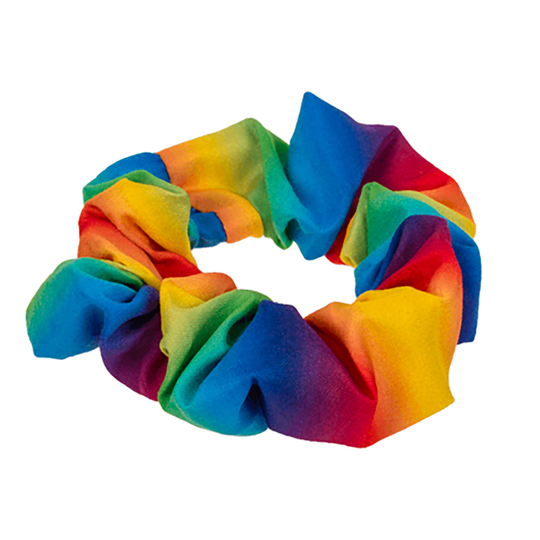 Hiuspompula Scrunchie Sateenkaarenvärinen