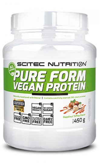 SCITEC Pure Form Vegan Protein 450 g (päiväys 9/22)