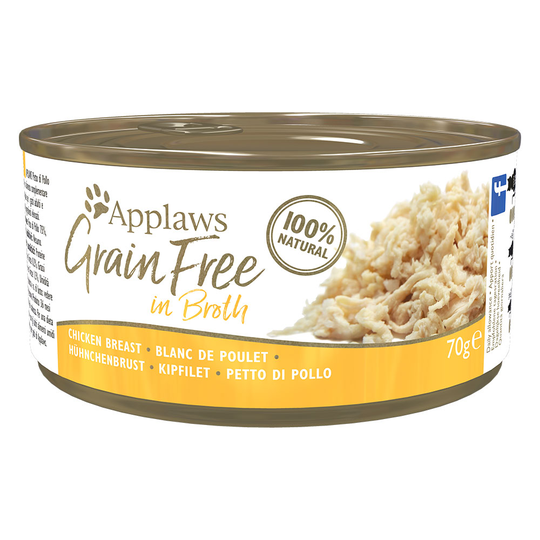 Applaws Grainfree in Broth 6 x 70 g - kananrinta