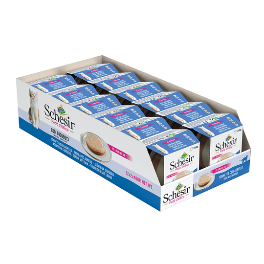 Schesir Petit Delice in Mousse 12 x 40 g - tonnikala ja lammas