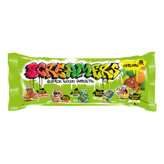 Screamers Sour Chews - 45 grammaa
